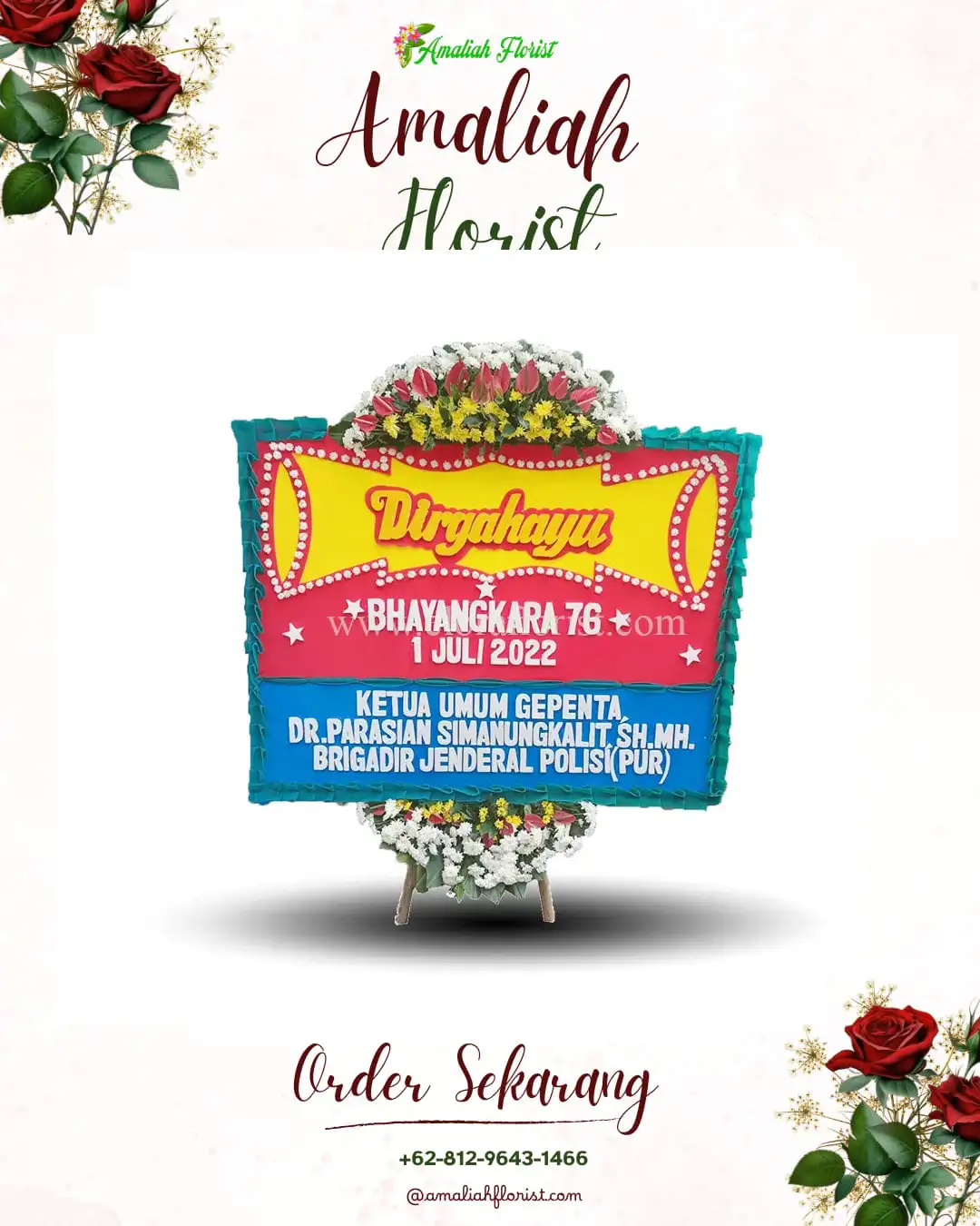 Papan Bunga HUT Ulang Tahun Balas Klumprik